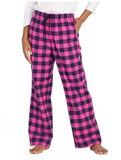 Women's Pajama Pants, Comfy Lounge Sleep PJ Pants with Drawstring and Pockets L74 Flannel / L109 Fleece