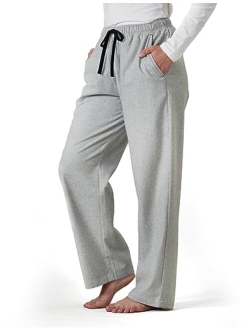 Women's Pajama Pants, Comfy Lounge Sleep PJ Pants with Drawstring and Pockets L74 Flannel / L109 Fleece