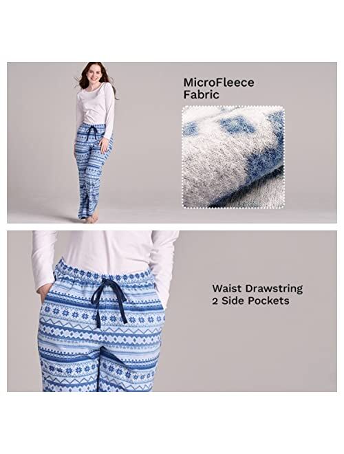 LAPASA Women's Pajama Pants, Comfy Lounge Sleep PJ Pants with Drawstring and Pockets L74 Flannel / L109 Fleece