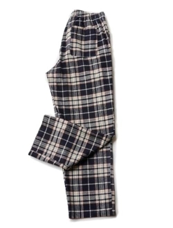 Men's 100% Cotton Woven Flannel Pajama Lounge Sleep Pants Plaid PJ Bottoms w Pockets and Drawstring M39