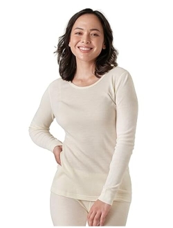 Womens 100% Merino Wool Base Layer Midweight Activewear Thermal Underwear Long John Shirt Long Sleeve Pants L48/L49