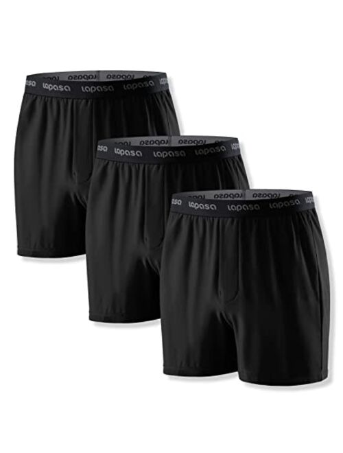 LAPASA Men's Quick Dry Travel Underwear, Terraversal Series Mesh Breathable Trunks/Boxer Briefs/Boxers (2 & 3 Packs)