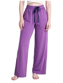 Women's Pajama Pants Casual Wide Leg Loose with Drawstring Pocket Meditation Yoga Lounge Palazzo Stretchy Cozy L59/L98