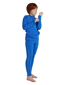 Kids Active Baselayer Set Sport Thermal Underwear Boys & Girls Base Layer Fleece Lined Long John Top & Bottom B21/G18