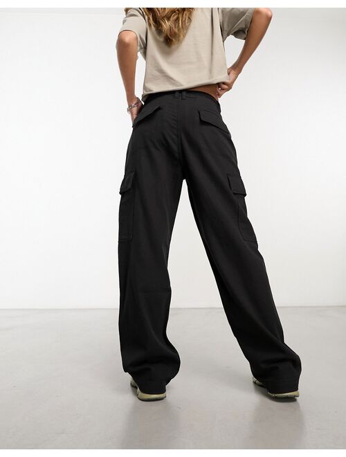 COTTON ON Cotton:On straight leg cargo pant in black