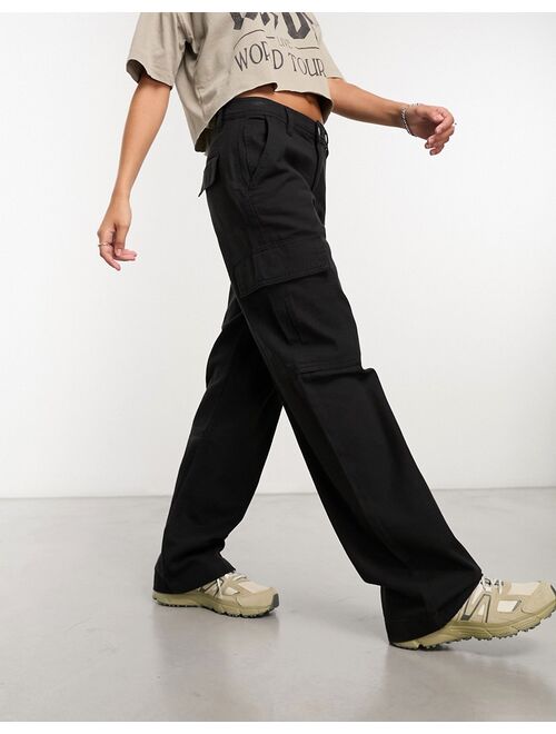 COTTON ON Cotton:On straight leg cargo pant in black