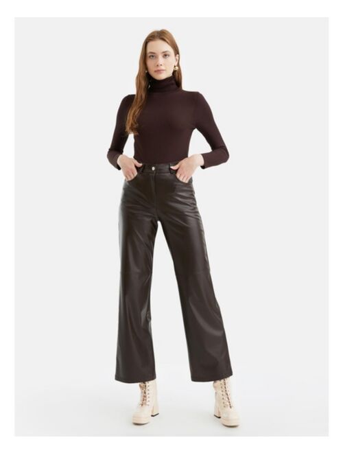 NOCTURNE Women's High-Waisted Wide-Leg Pants