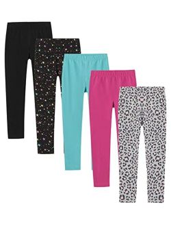 Buy Wonder Nation Girls Kid Tough Printed and Solid Leggings, 3-Pack, Sizes  4-18 & Plus online