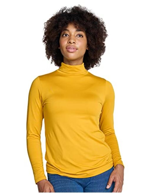 LAPASA Women Turtleneck Thermal Underwear Top Undershirt Lightweight Midweight Fleece Lined Long Sleeve Base Layer L88/L90