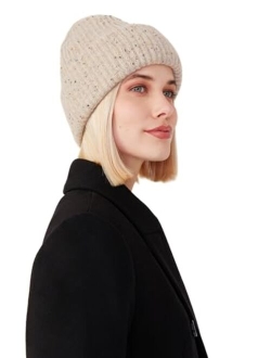 Style Republic Womens Chunky Knit Beanie, 100% Cashmere, Soft & Stretchy, Warm Hat for Winter