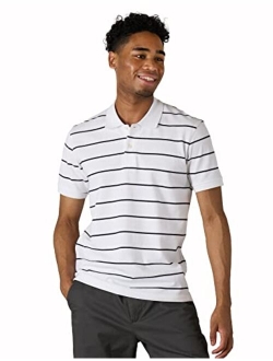 Men's Polo Shirt Cotton Pique Classic T-Shirt Short Sleeve Moisture Wicking Golf Tennis Collared Casual Summer M19