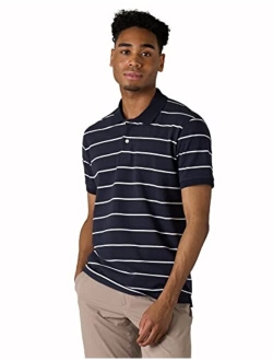 Men's Polo Shirt Cotton Pique Classic T-Shirt Short Sleeve Moisture Wicking Golf Tennis Collared Casual Summer M19