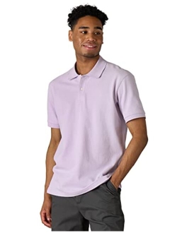 Men's Polo Shirt Cotton Pique Classic T-Shirt Short Sleeve Moisture Wicking Golf Tennis Collared Casual Summer M19