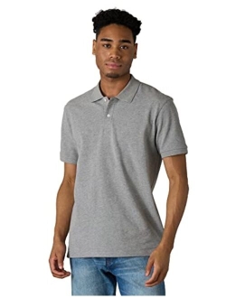 Men's Polo Shirt Cotton Pique Classic T-Shirt Short Sleeve Moisture Wicking Golf Tennis Collared Casual Summer M19