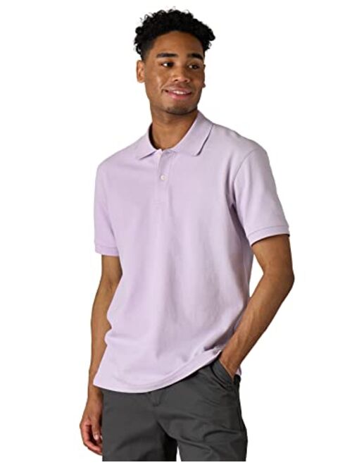 LAPASA Men's Polo Shirt Cotton Pique Classic T-Shirt Short Sleeve Moisture Wicking Golf Tennis Collared Casual Summer M19