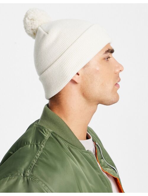 Dickies Gibsland bobble beanie in cream