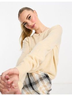 JDY lightweight sweater in cream