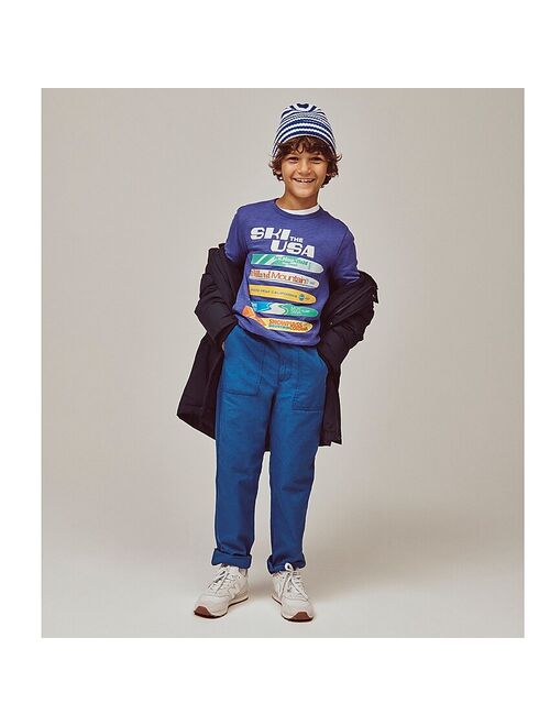 J.Crew Kids' long-sleeve "ski the USA" graphic T-shirt