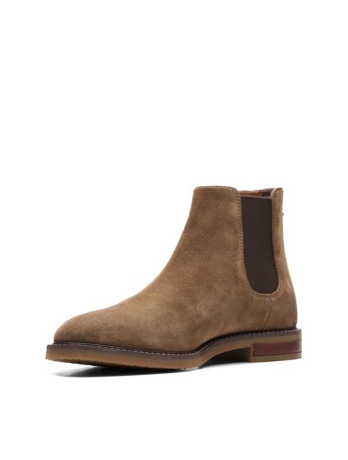 CLARKS Men's Collection Jaxen Chelsea Suede Comfort Boots