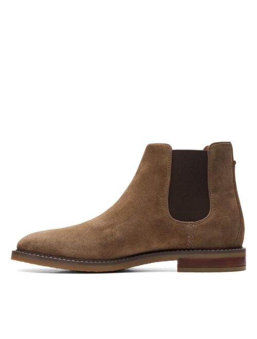 CLARKS Men's Collection Jaxen Chelsea Suede Comfort Boots