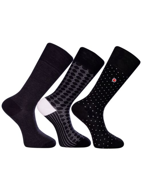 LOVE SOCK COMPANY Men's Vegas Bundle Luxury Mid-Calf Dress Socks with Seamless Toe Design, Pack of 3