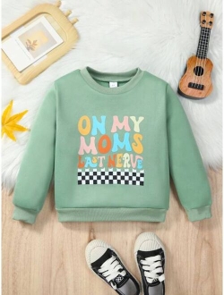 Young Boy Letter Graphic Sweatshirt