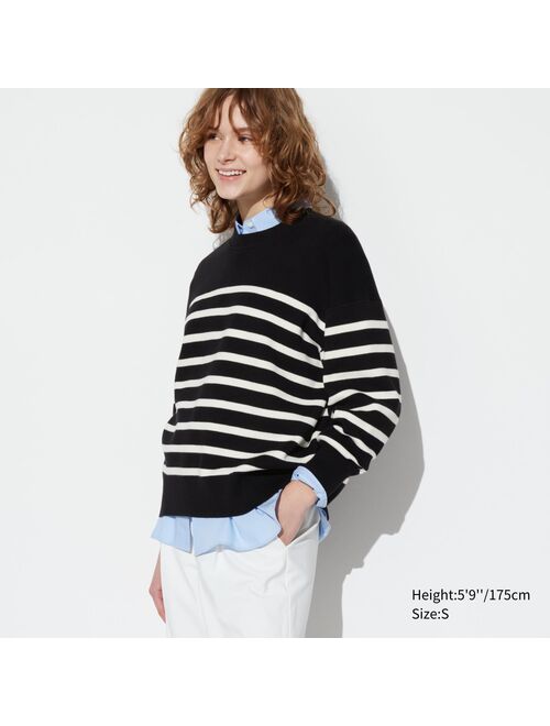 Uniqlo Smooth Cotton Relaxed Crew Neck Sweater