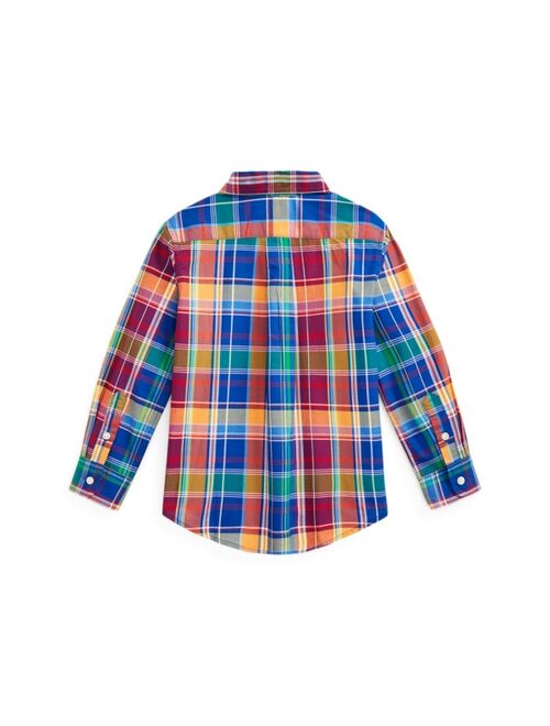 POLO RALPH LAUREN Toddler and Little Boys Plaid Cotton Poplin Shirt