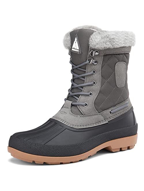 Mishansha Mens Snow Boots Warm Winter Waterproof Shoes Outdoor Duck Boot