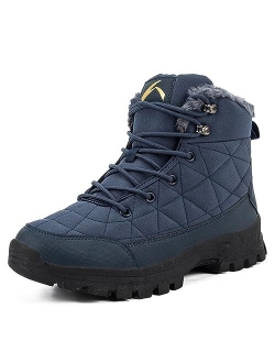 UPSOLO Men's Winter Warm Snow Work Boots