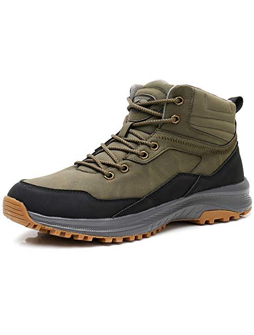 UPSOLO Men's Winter Warm Snow Work Boots