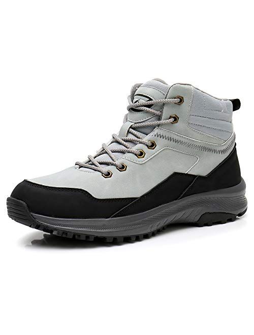 UPSOLO Men's Winter Warm Snow Work Boots