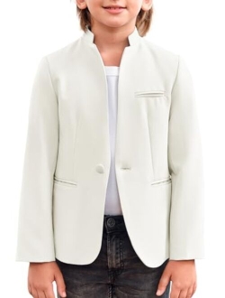 Batermoon Kids Boys Blazers Casual One-Button Suit Jacket for Wedding Birthday Prom 5-14 Years