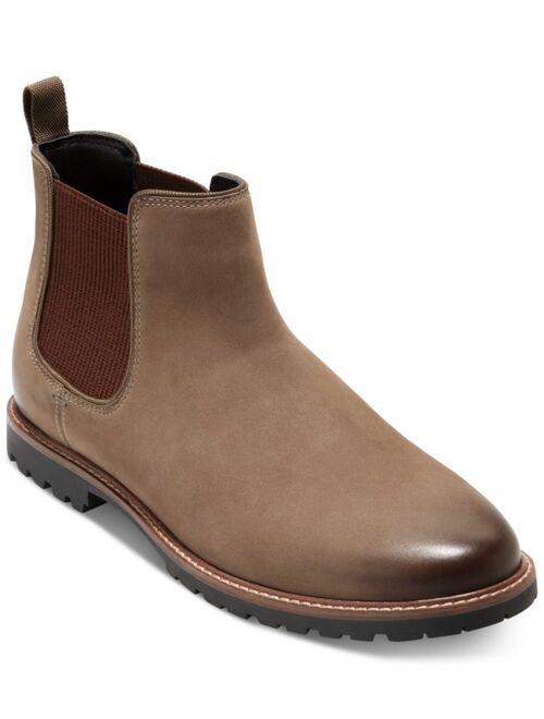 Cole Haan Men's Midland Leather Water-Resistant Pull-On Lug Sole Chelsea Boots