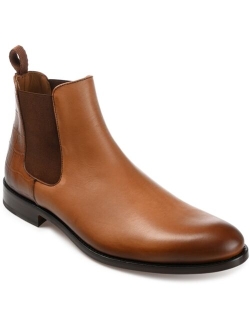 Taft Men's Hiro Leather and Embossed Croc Detailing Chelsea Boots