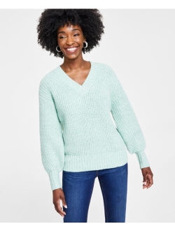 I.N.C. International Concepts Women's V-Neck Button-Trim Sweater, Created for Macy's