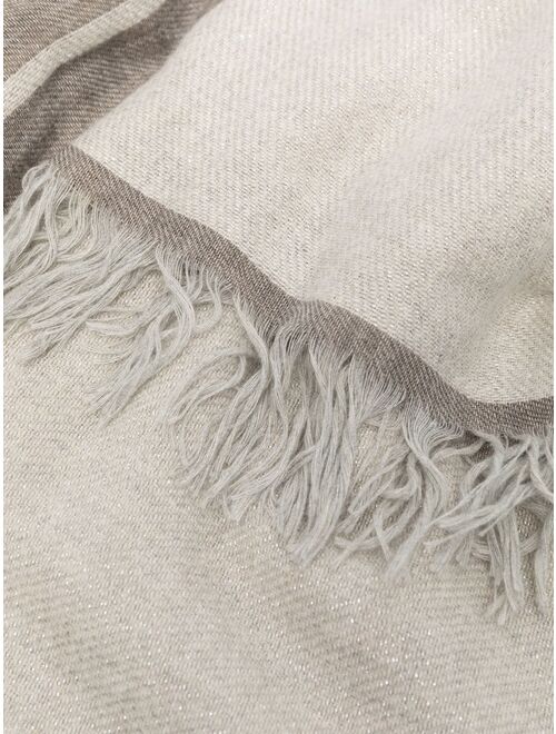 Fabiana Filippi striped frayed-hem scarf