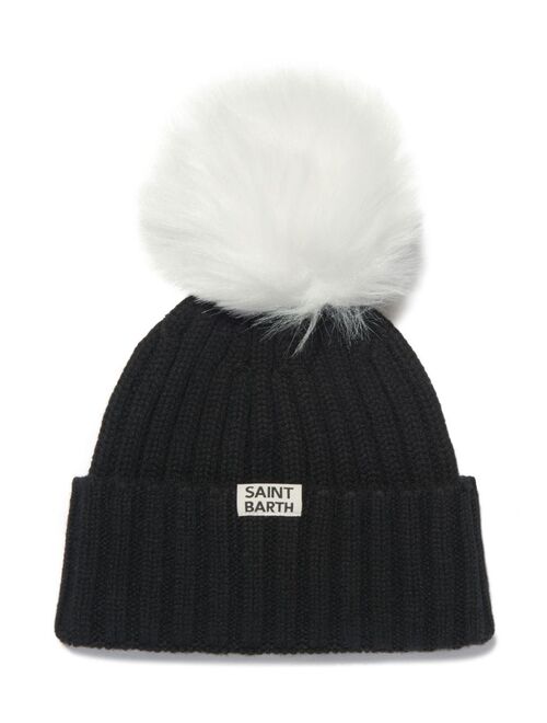 MC2 Saint Barth Kids pompom-detail ribbed beanie