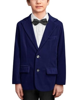 IIMMER Christmas Boys Solid Velvet Formal Blazer 4-12 Years