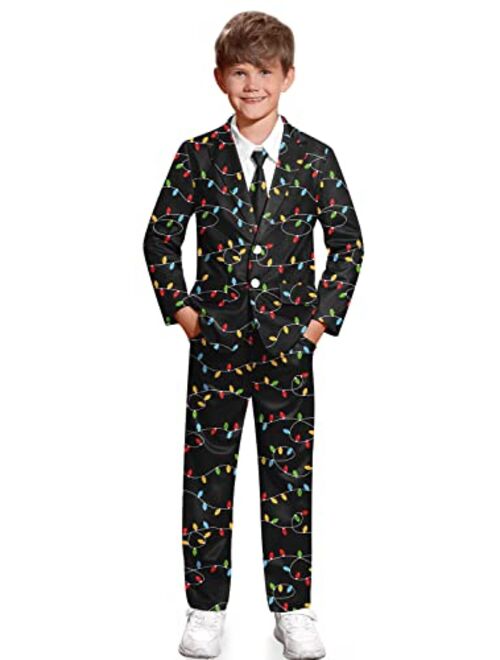 IIMMERChristmas Boys Ugly3PieceSuitswithJacket,Pants&Tie5-14Years