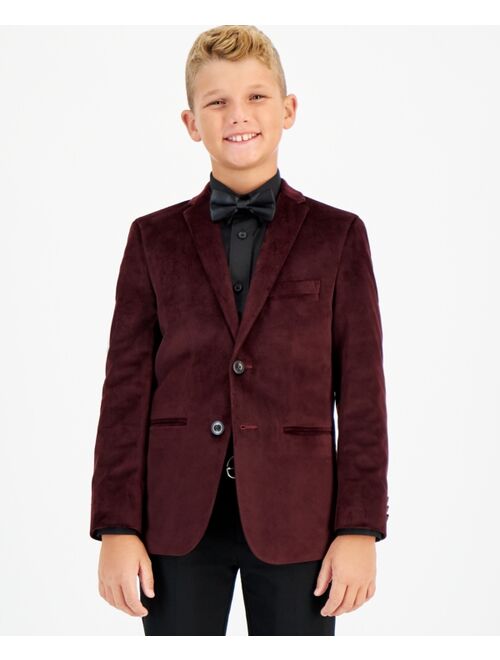 MICHAEL KORS Big Boys Silver Slim Fit Stretch Suit Jacket