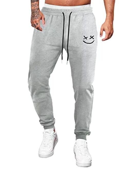 Dokotoo Men Men's Jogger Sweatpants Lightweight Cotton Drawstring Waist Joggers Workout Pants with Pockets