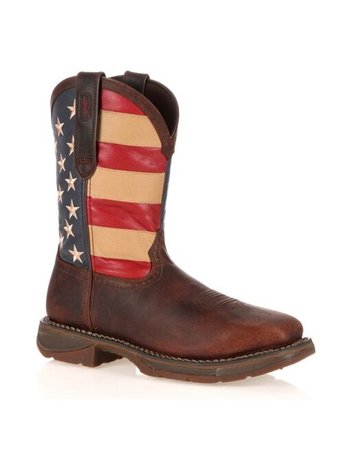 Durango Workin' Rebel American Flag Steel-Toe Western Boots