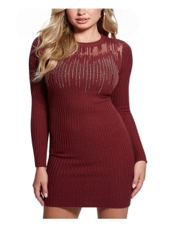 Women's Claudine Embellished Rib-Knit Mini Dress