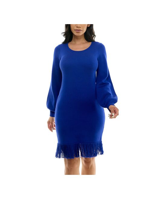 Women's Nina Leonard Sheath Sweater Dress