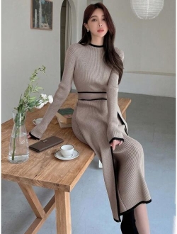 Women s Belted Sweater Dress