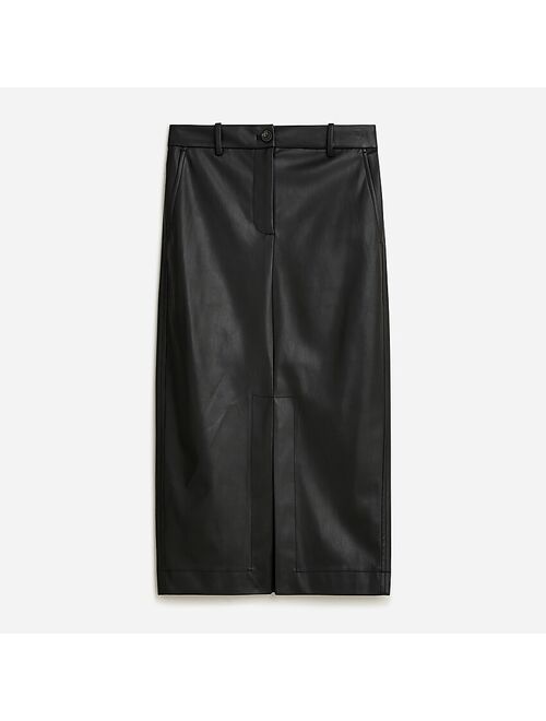 J.Crew Faux-leather pencil skirt