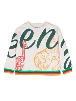 Kids jungle-print sweatshirt