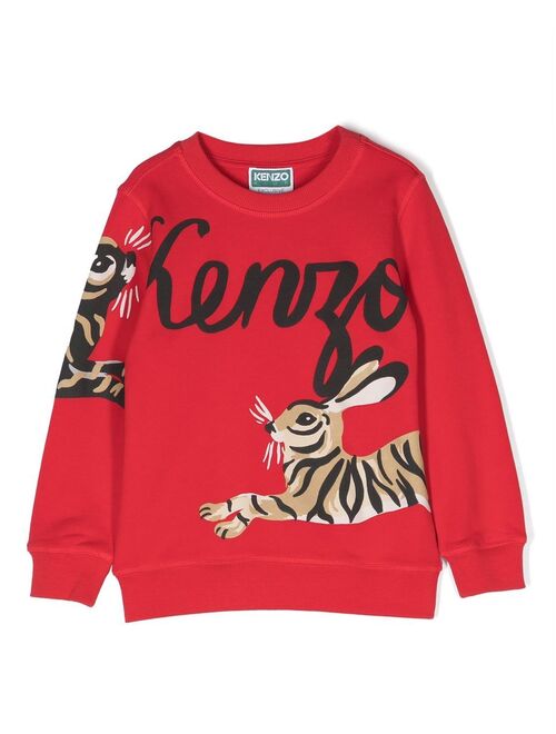 Kenzo Kids graphic-print cotton sweatshirt