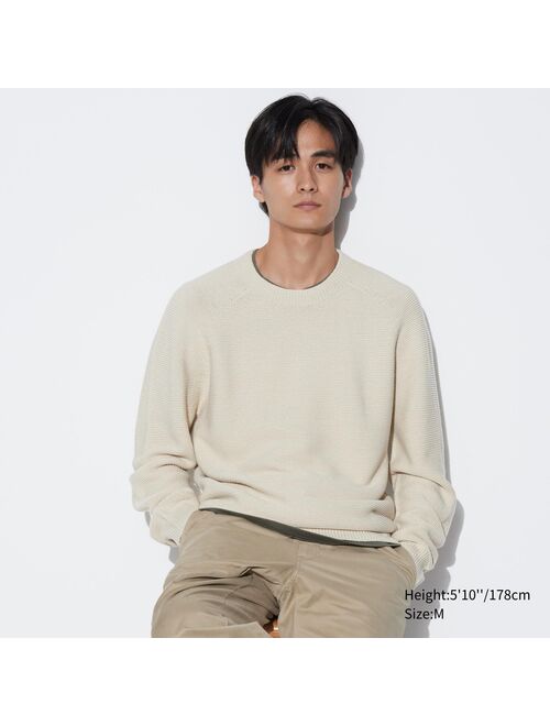 UNIQLO 3D Knit Crew Neck Long-Sleeve Sweater